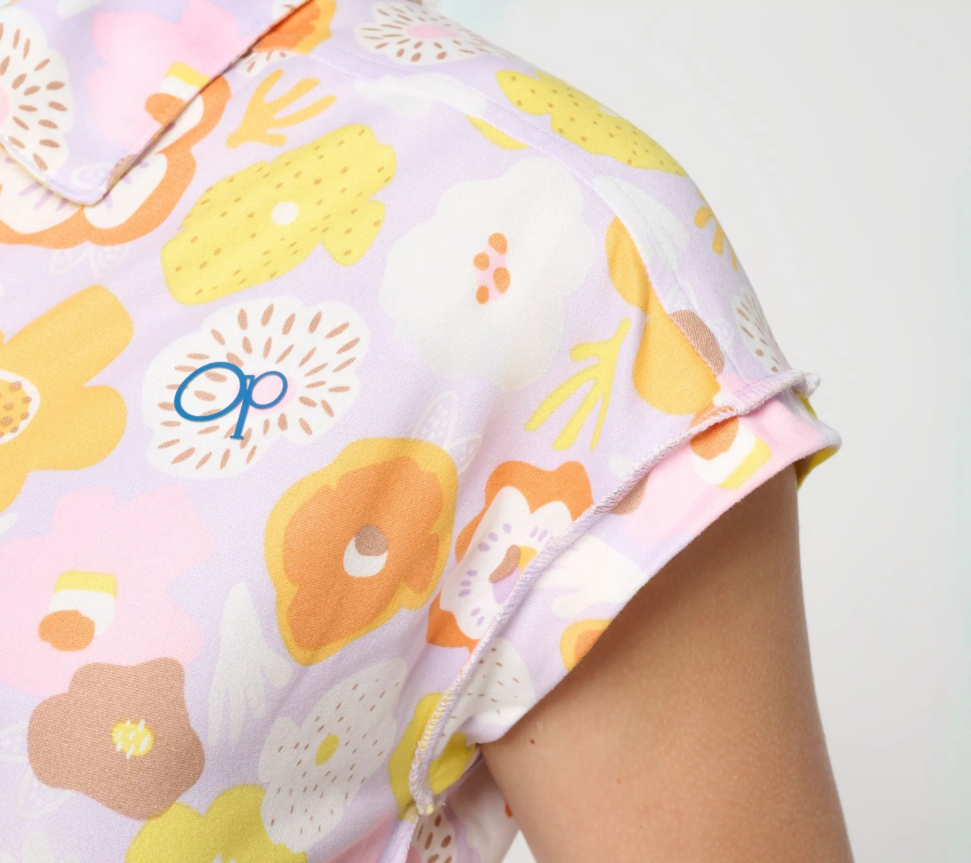 Ocean Pacific Notch Collar Henley Pajama Set