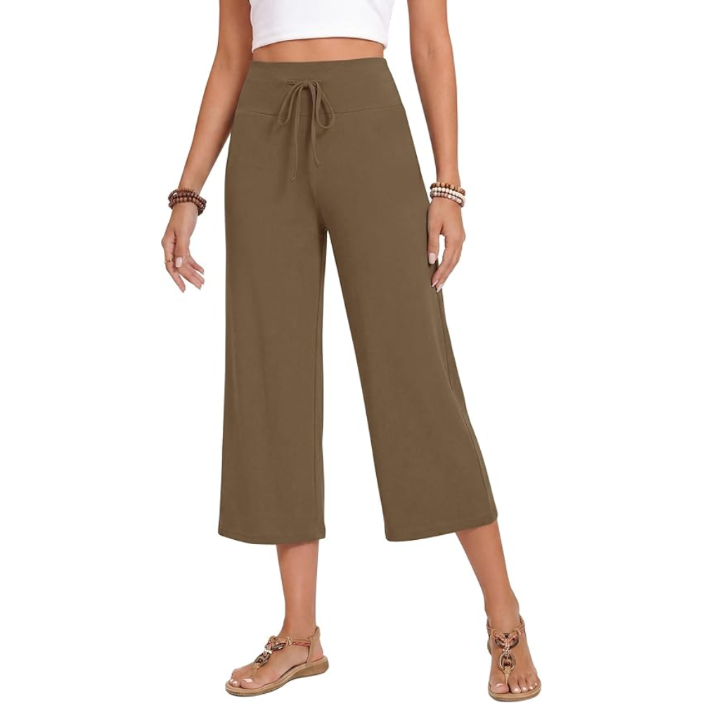 Wide Leg Palazzo Lounge Yoga Capri Pants For Women