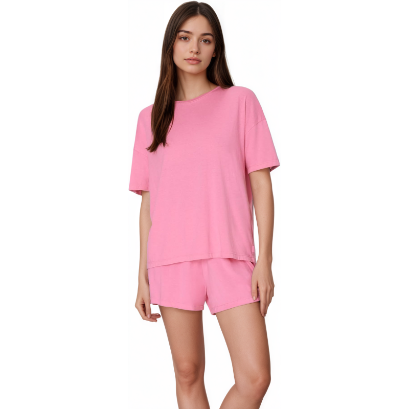 Boxy Tee And Sleep Shorts Set