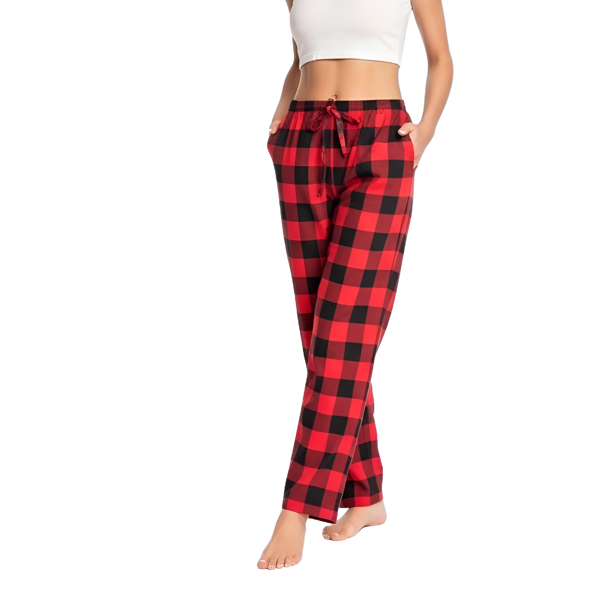 Comfortable Plaid Lounge Pajama Pants For Women