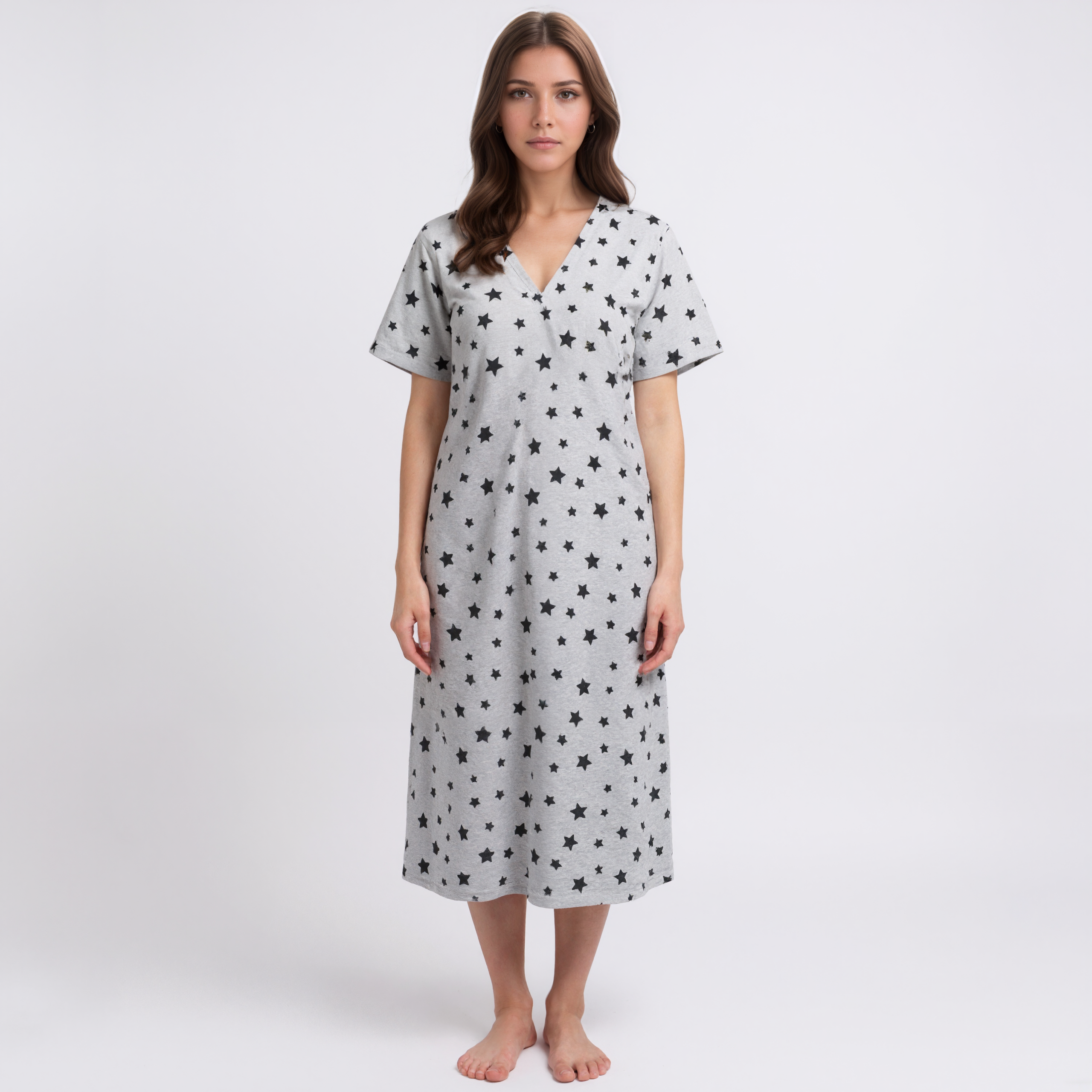 Capri Bottom Pajama Set With Short Sleeve