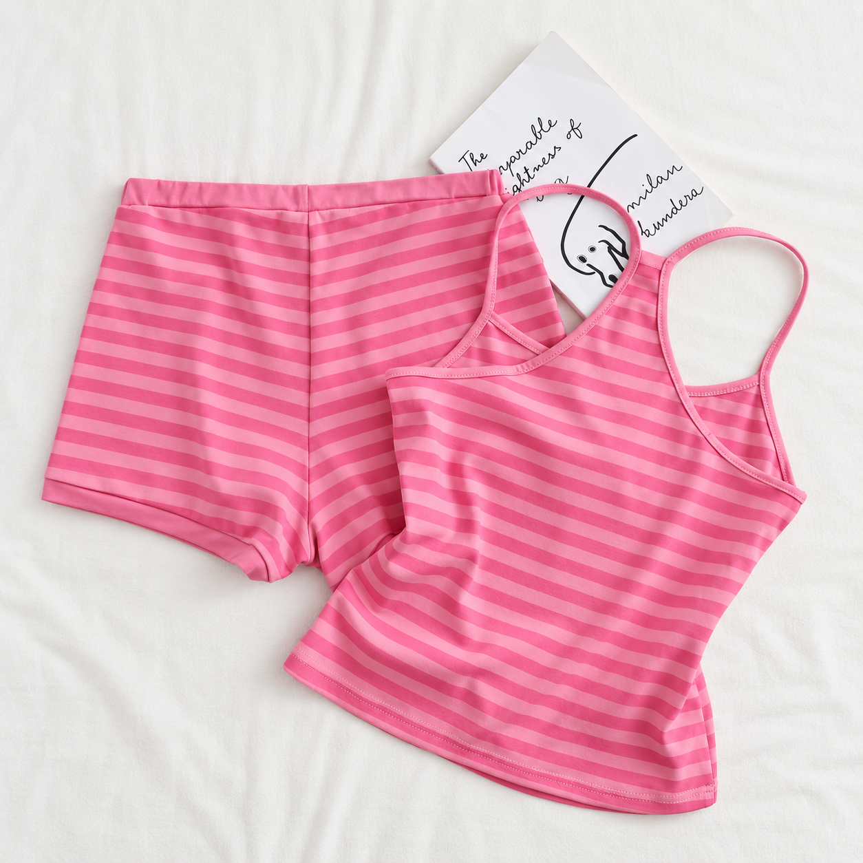 2 Pieces Cami Top And Shorts Lounge Set For Women