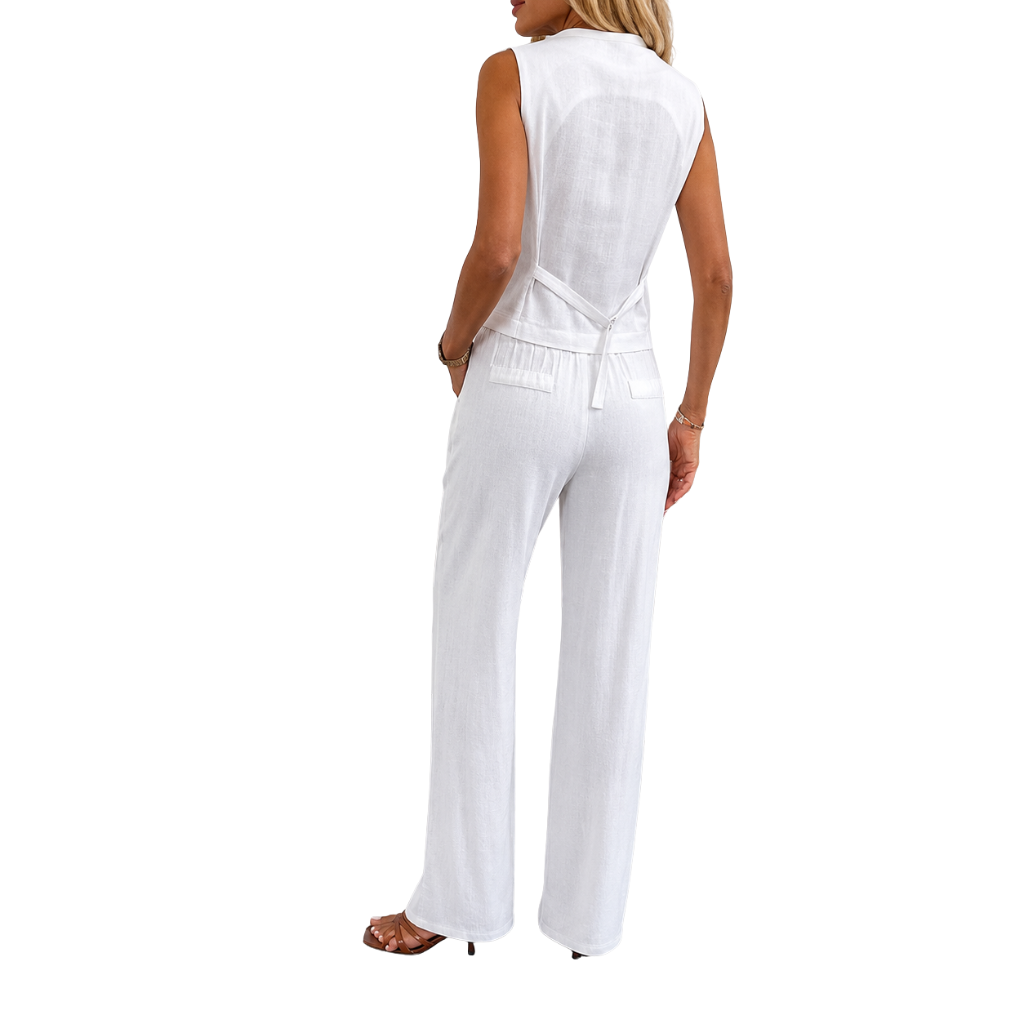 2 Piece Of Vest Waistcoat Dressy Casual Sets For Women