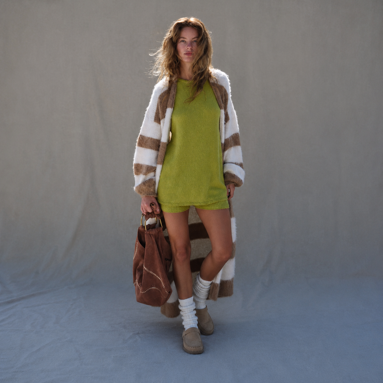 Two Piece Solid Knit Tank Top And Shorts Loungewear Set For Women