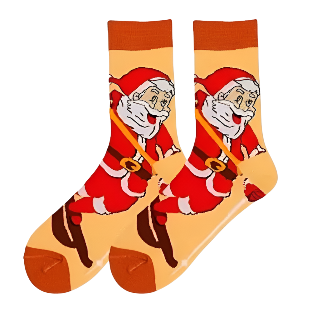 10 Pairs Of Festive Santa Christmas Socks