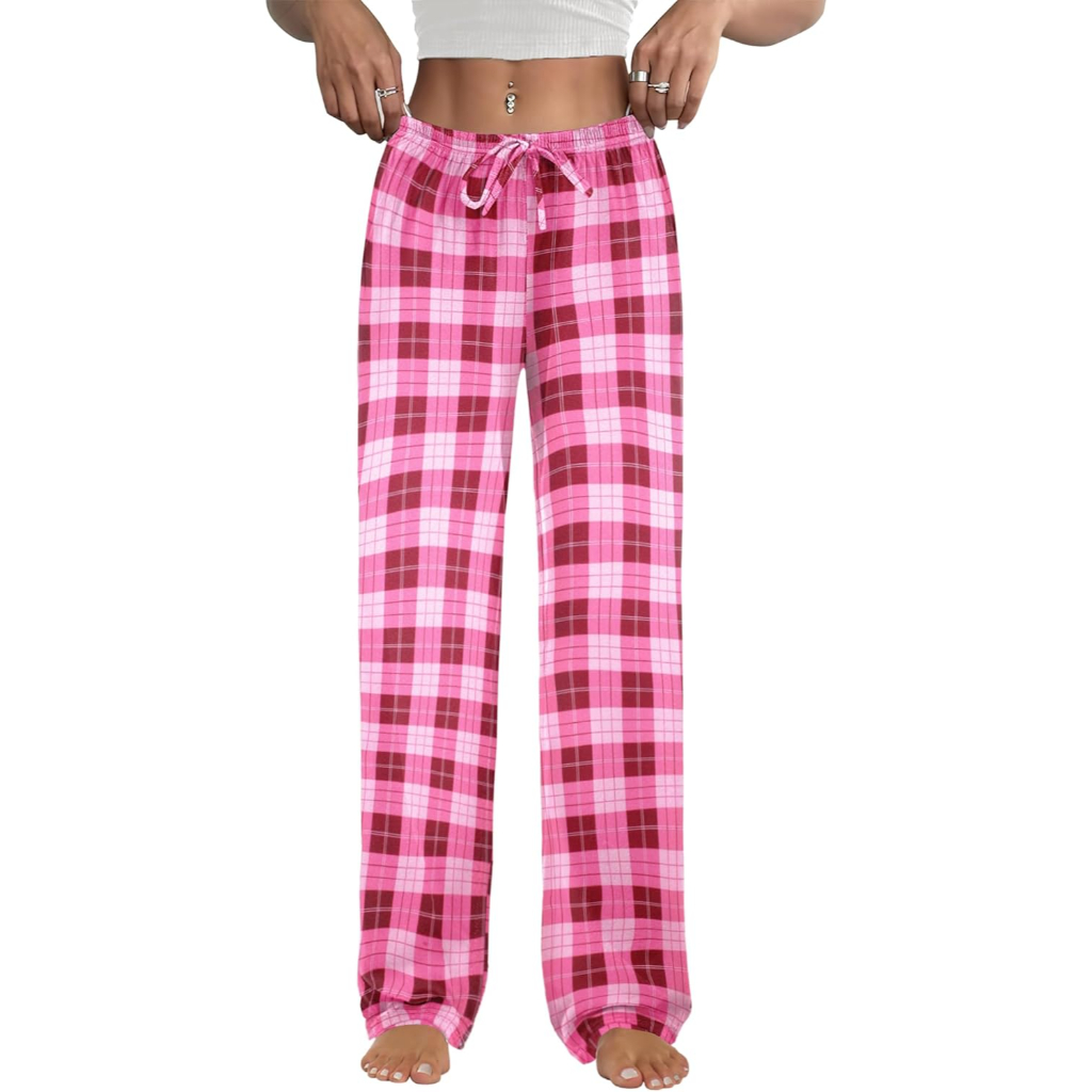 Plaid Lounge Pajama Pants for Women