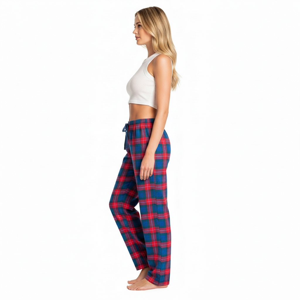 Comfortable Plaid Cotton Lounge Pajama Pants for Women