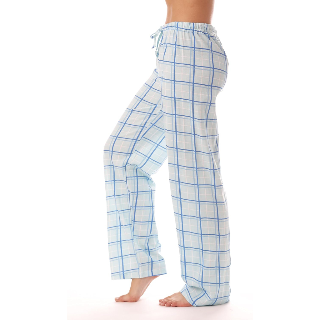 Soft Cotton Plaid Pajama Sleepwear Pants