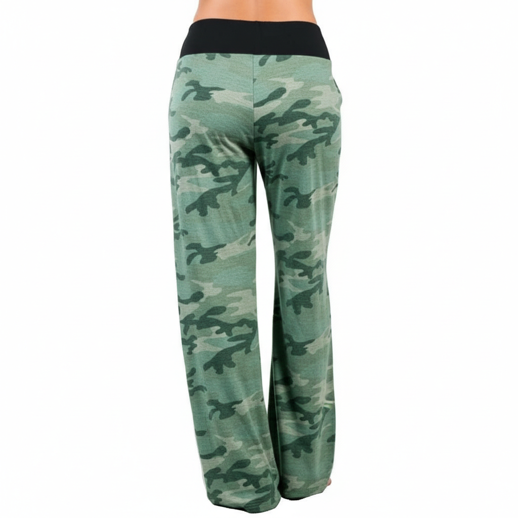 Stretch Floral Palazzo Lounge Pants for Women