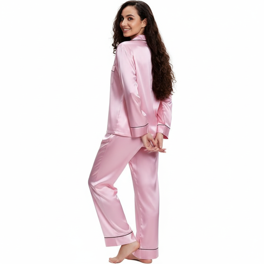 Two Piece Button Down Sleepwear Pajama Sets For Women
