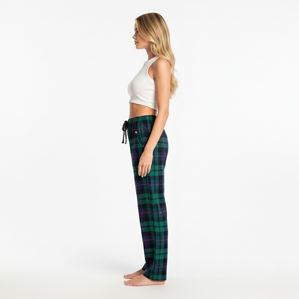 Comfortable Plaid Cotton Lounge Pajama Pants for Women