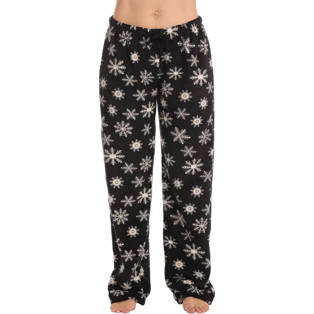 Plush Pajama Pants For Women With Buffalo Plaid Style