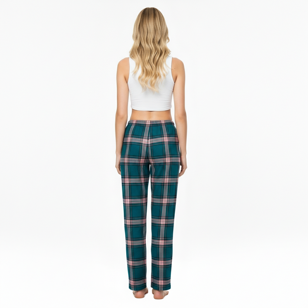 Comfortable Plaid Cotton Lounge Pajama Pants for Women