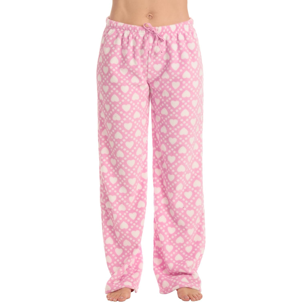 Plush Pajama Pants For Women With Buffalo Plaid Style