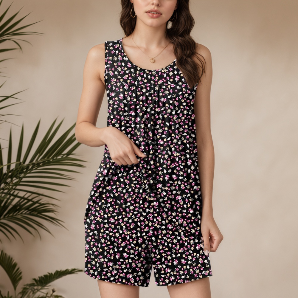 Women Summer Sleepwear Set Tank Top and Shorts