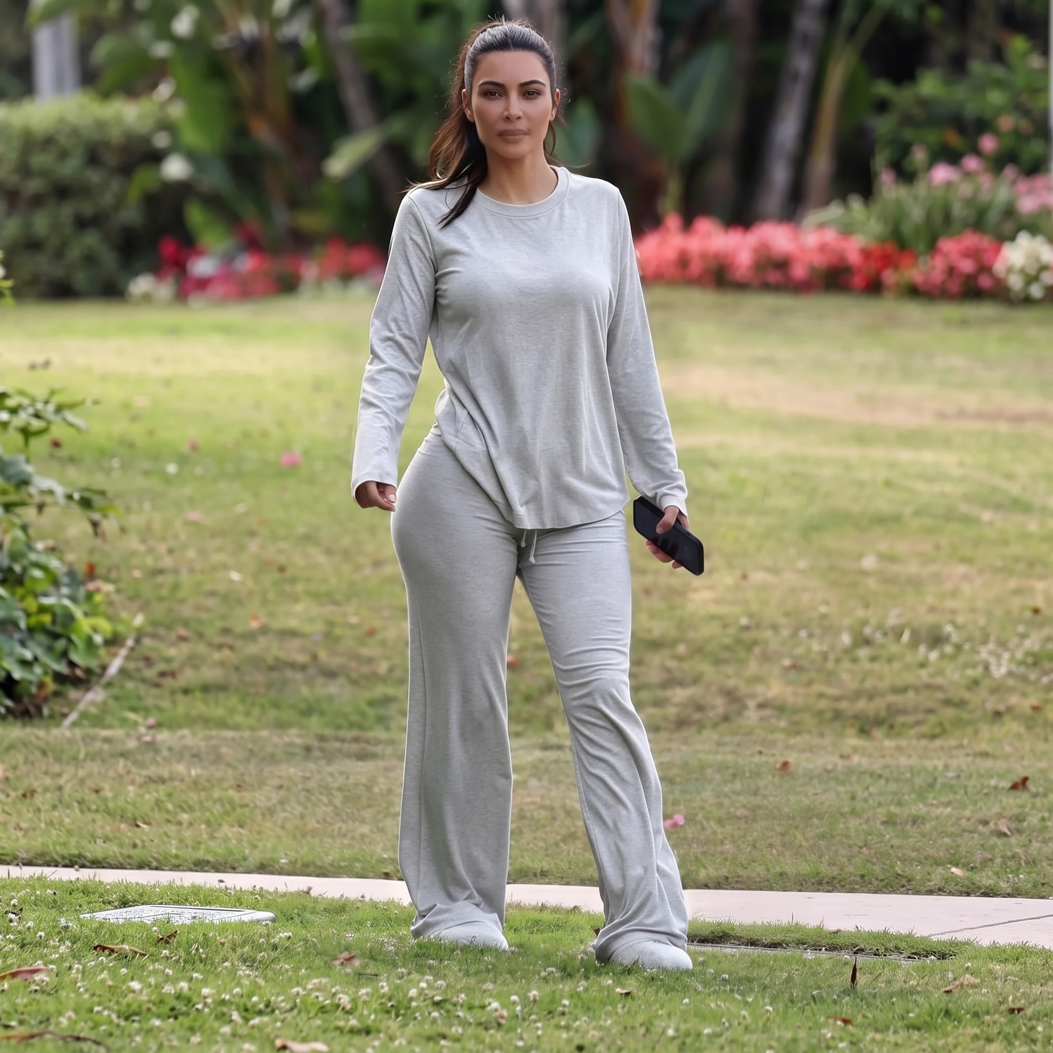 Long Sleeve Top and Drawstring Pants 2 Piece Casual Lounge Set for Women
