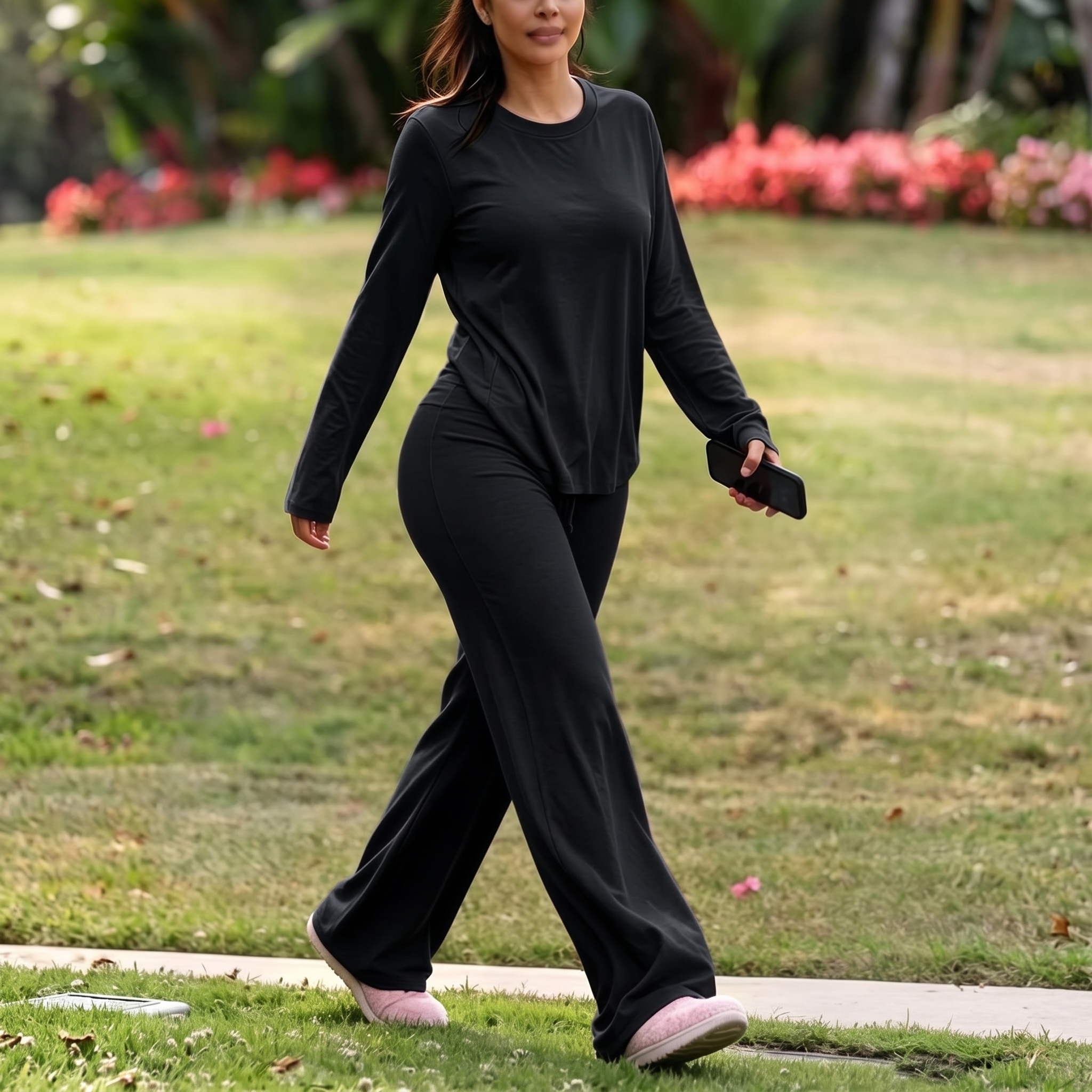 Long Sleeve Top and Drawstring Pants 2 Piece Casual Lounge Set for Women