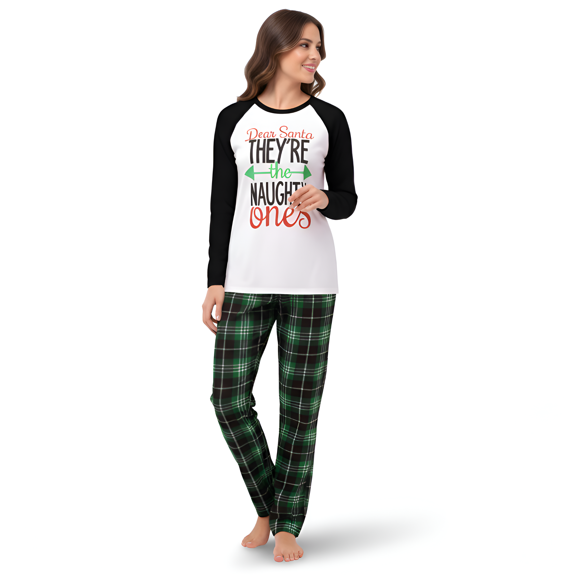 All Over Print Christmas Letter Design Family Pajamas