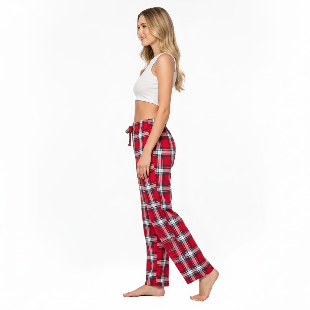Comfortable Plaid Cotton Lounge Pajama Pants for Women