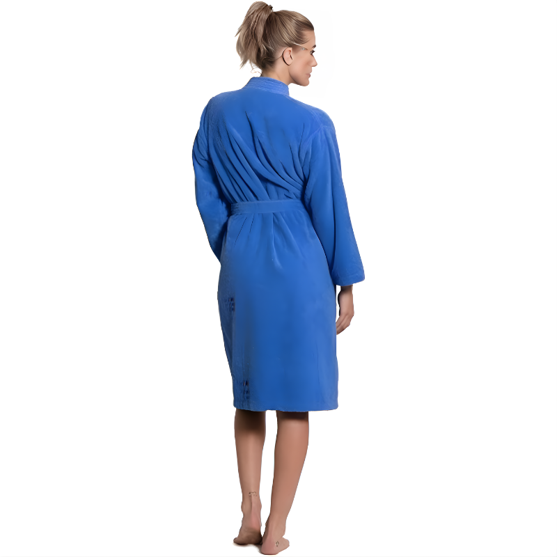 Soft Turkish Terry Cloth Kimono Design Bathrobe For Women