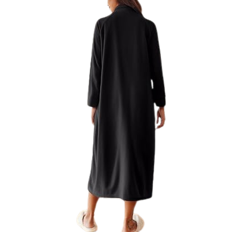 Long Sleeves Soft Bathrobe With Pockets For Women