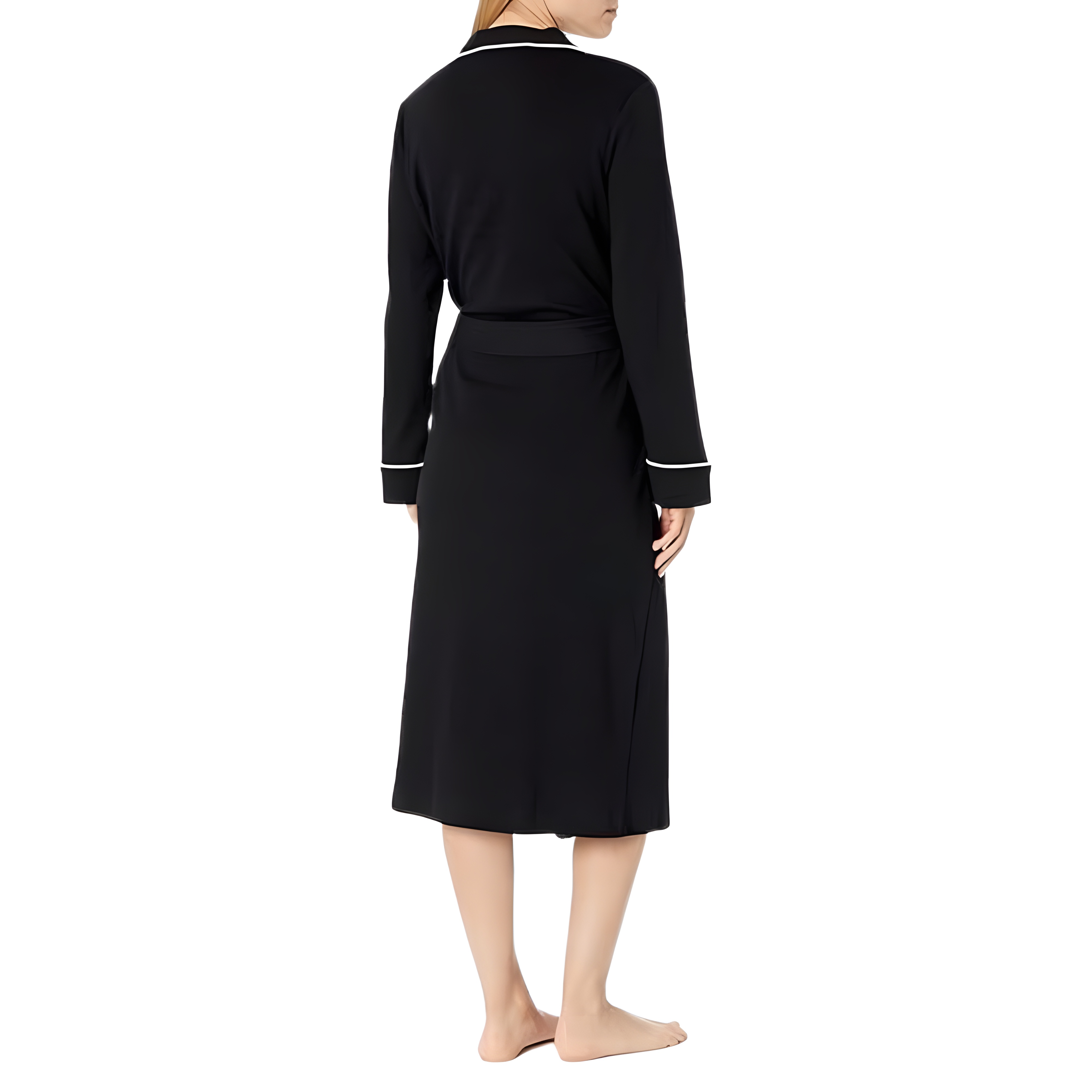 Lightweight Waffle Knit Full Length Bathrobe Home Wear For Women