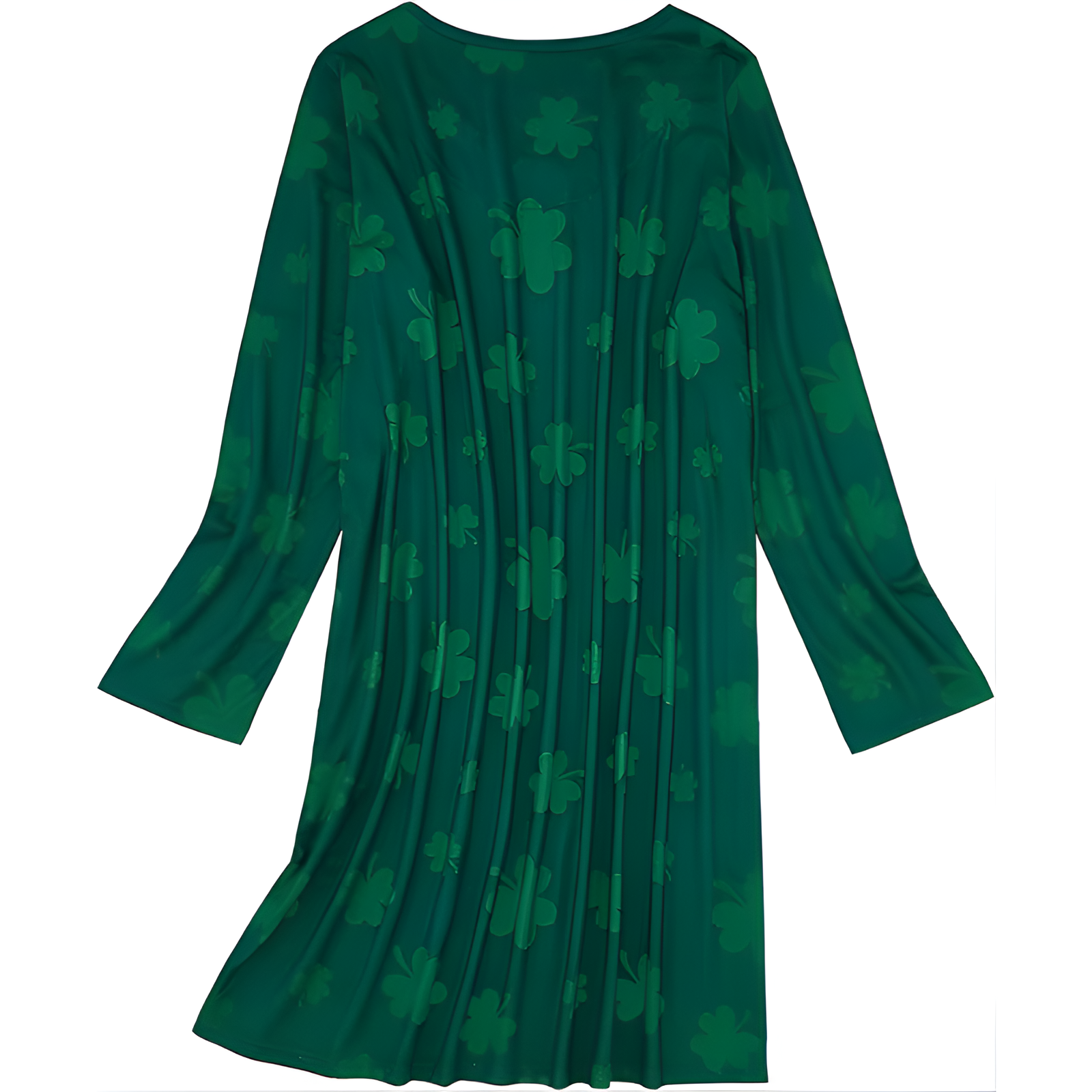 Printed Long Sleeve Nightgown House Dress For Women