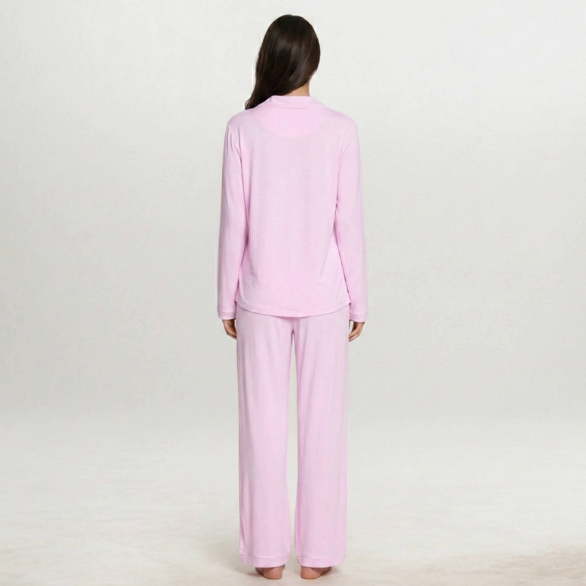 Button Front Lounge Pajama Set For Women