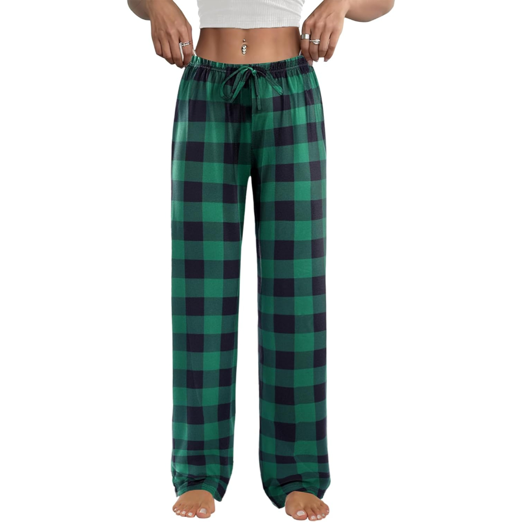 Plaid Lounge Pajama Pants for Women