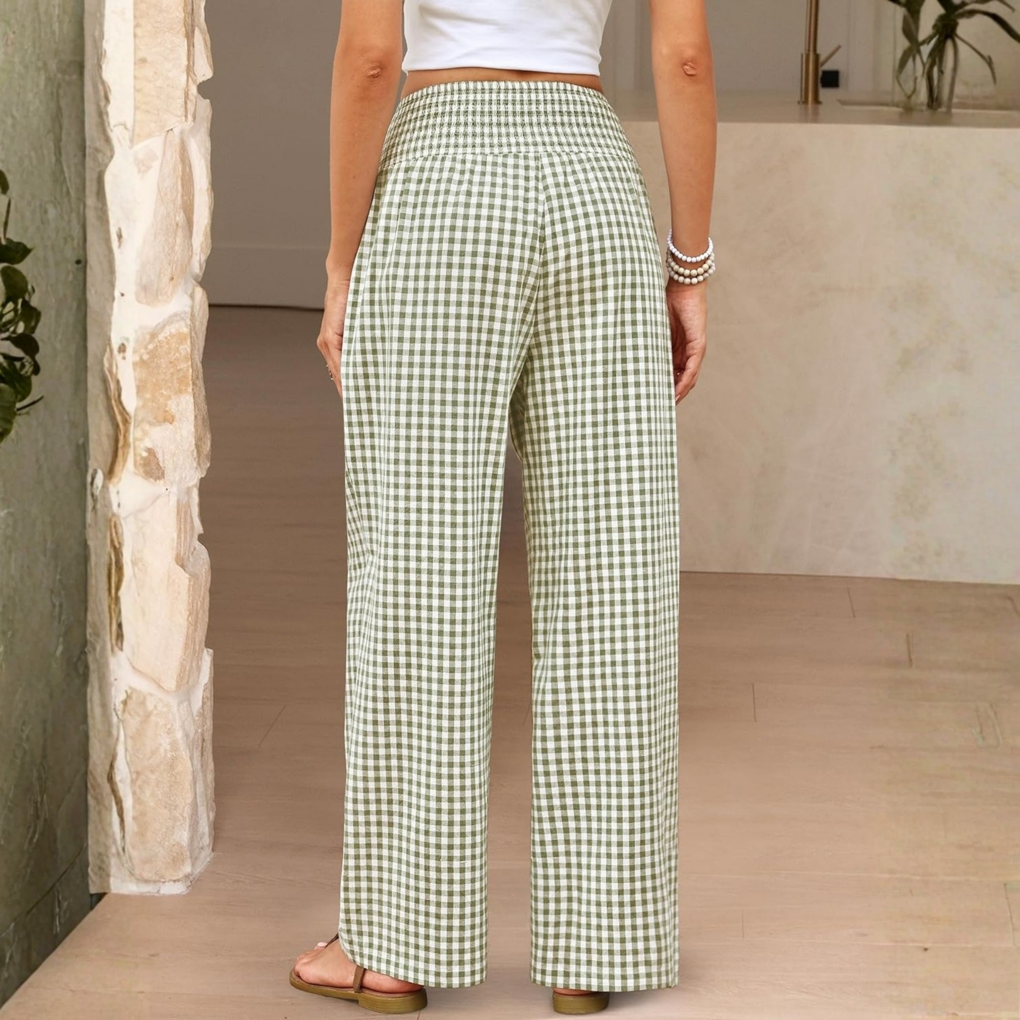 Casual Lounge Palazzo Pants With Striped Pattern