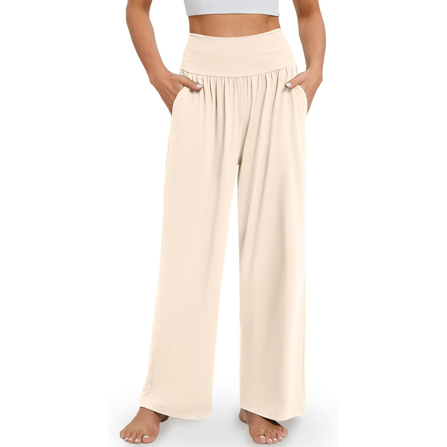 Casual Lounge Pants With Flowy Wide Design
