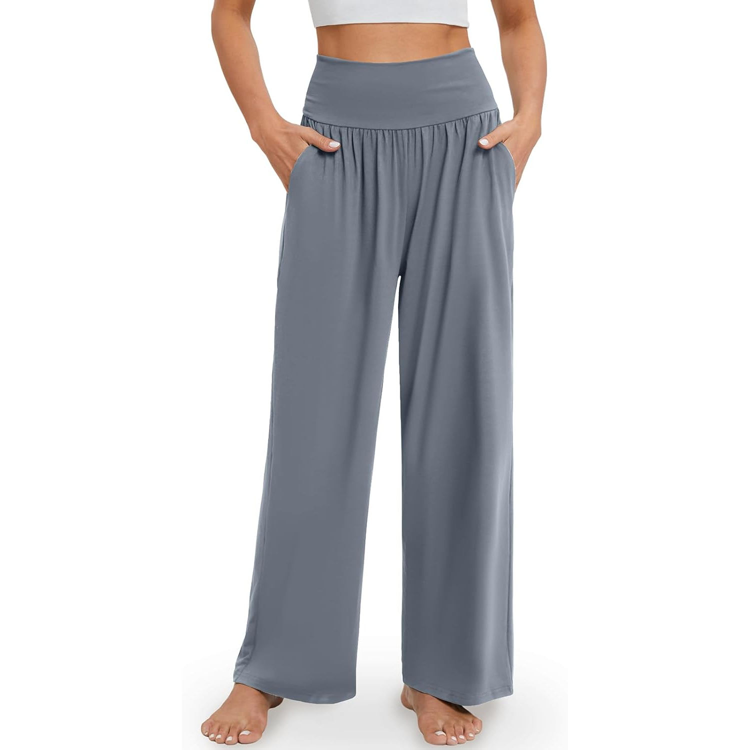 Casual Lounge Pants With Flowy Wide Design