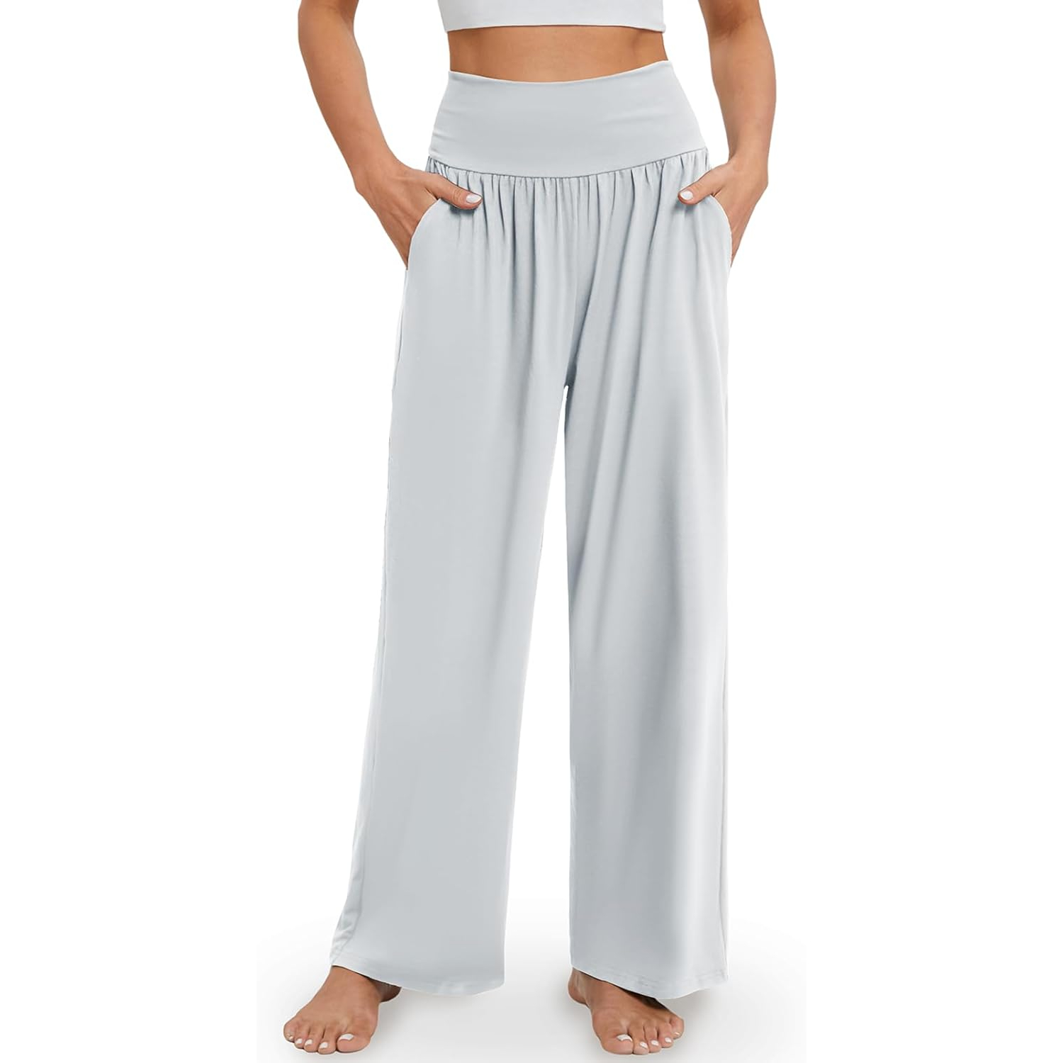 Casual Lounge Pants With Flowy Wide Design