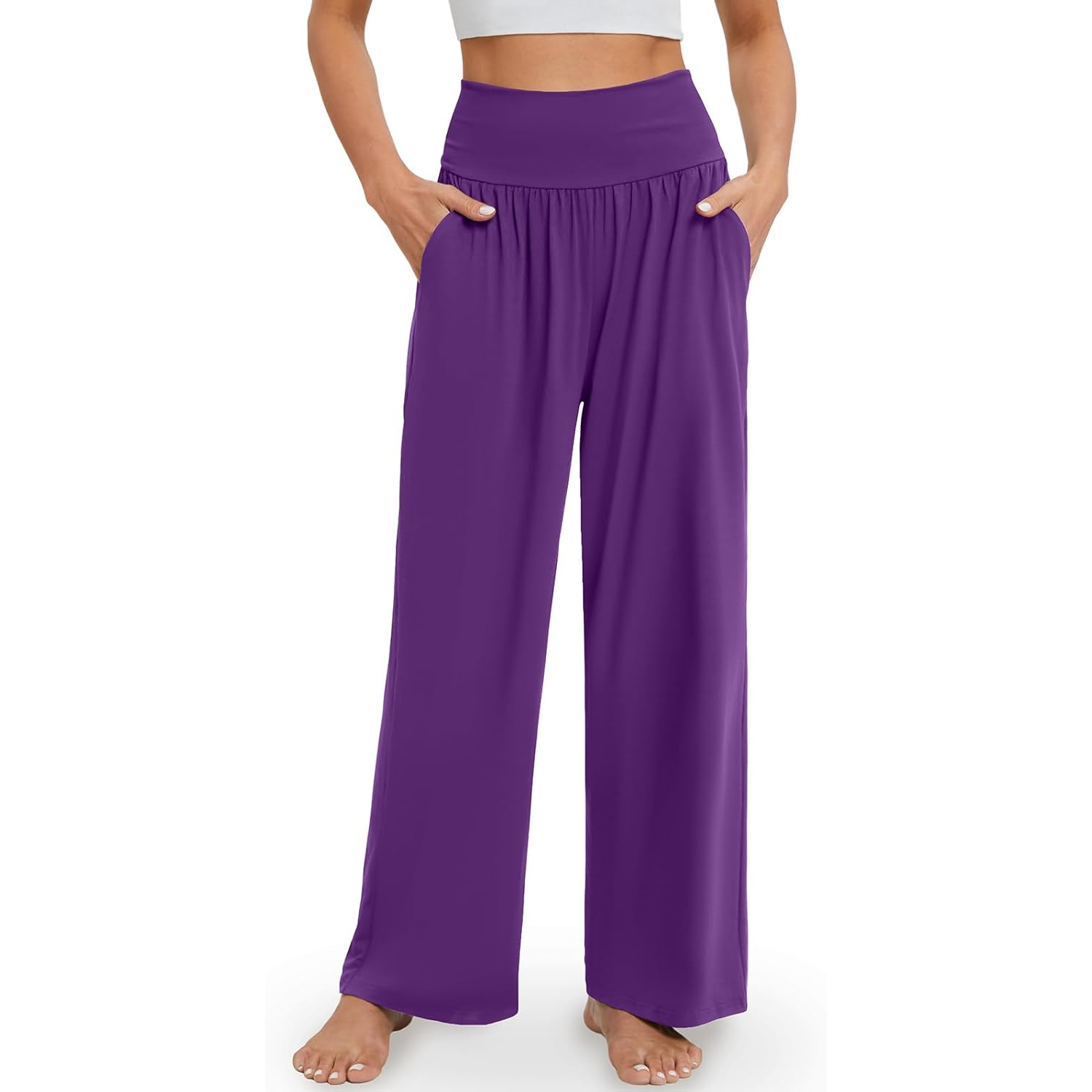 Casual Lounge Pants With Flowy Wide Design