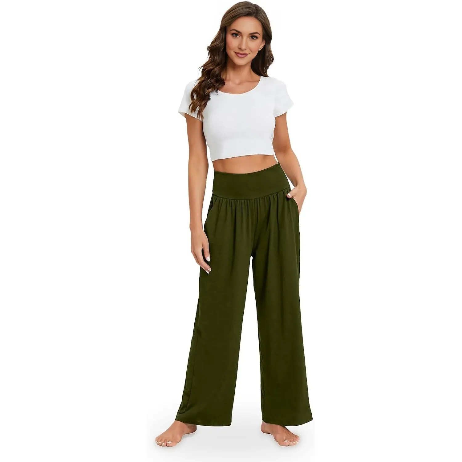 Casual Lounge Pants With Flowy Wide Design