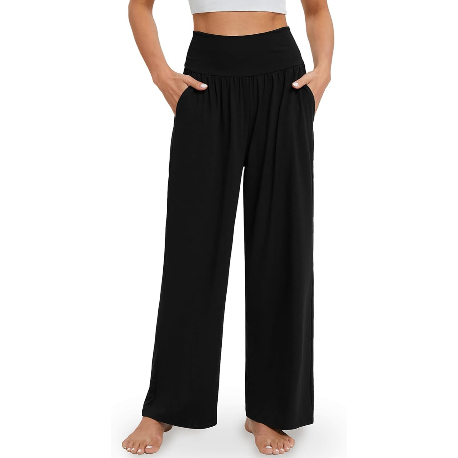 Casual Lounge Pants With Flowy Wide Design