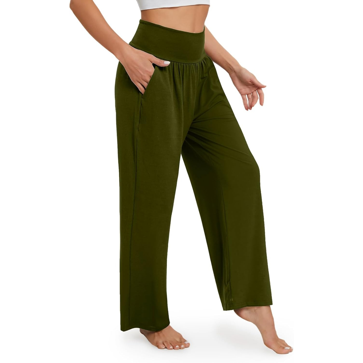 Casual Lounge Pants With Flowy Wide Design