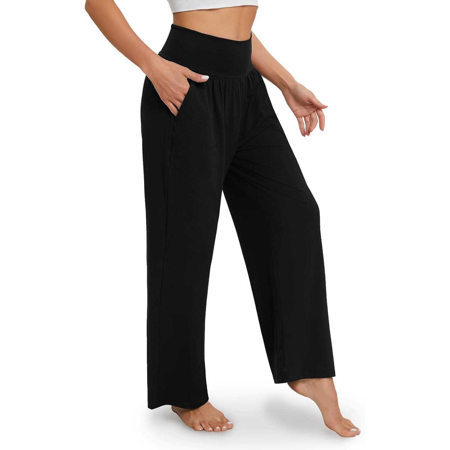 Casual Lounge Pants With Flowy Wide Design