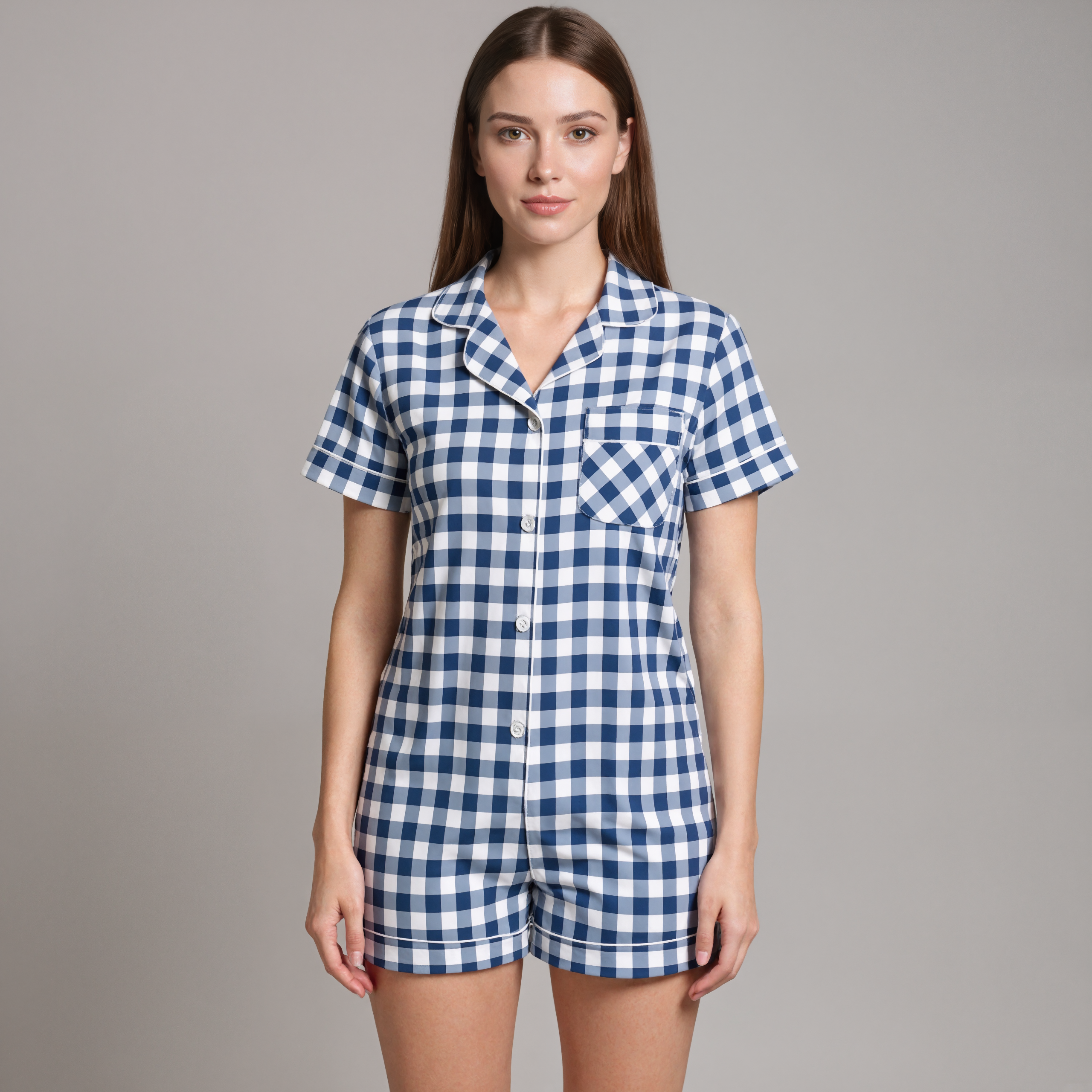 Casual Short Style Sleepwear Set