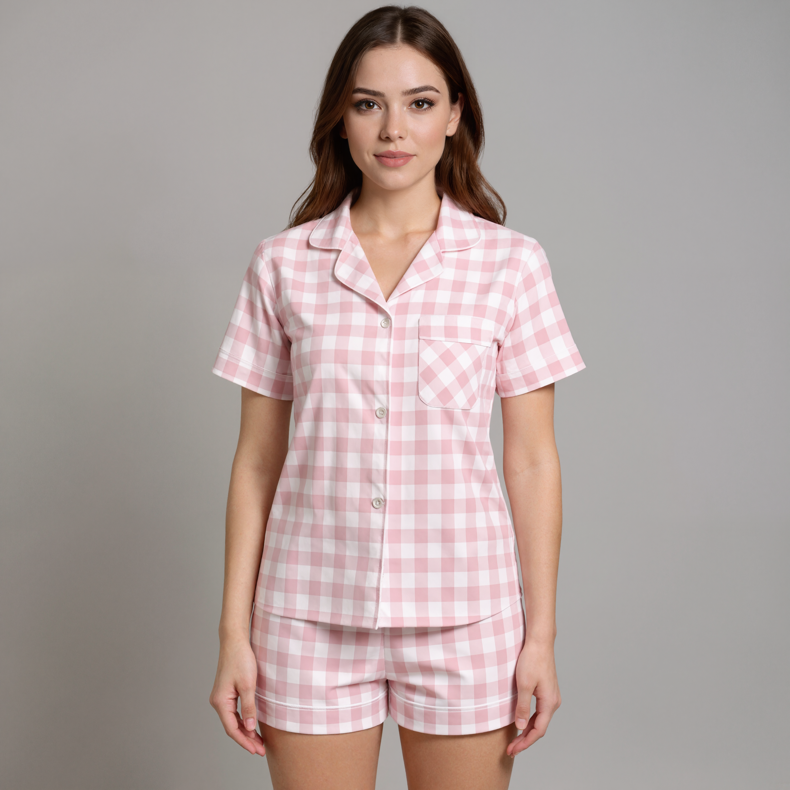 Casual Short Style Sleepwear Set