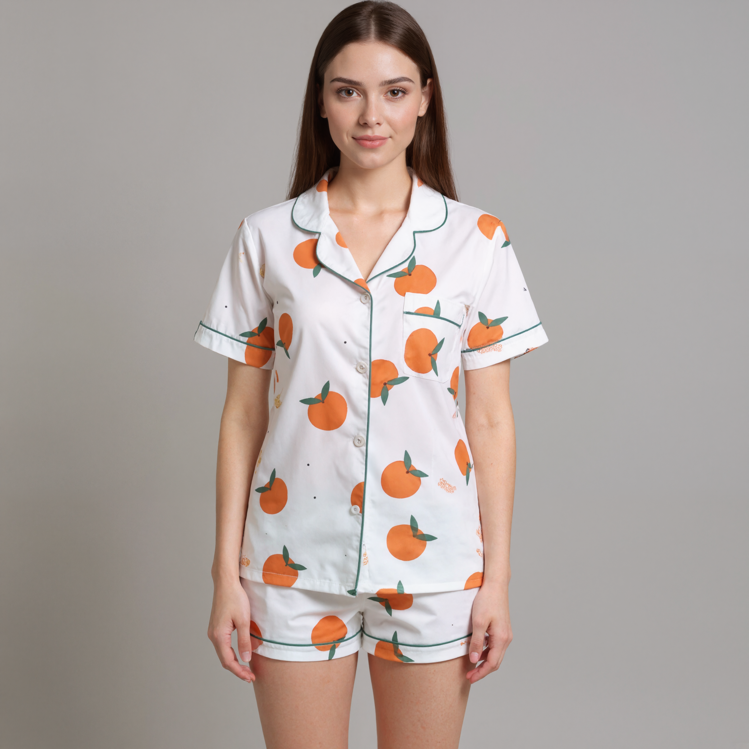 Casual Short Style Sleepwear Set