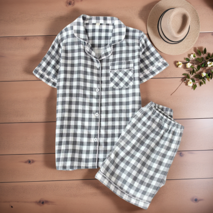 Casual Short Style Sleepwear Set