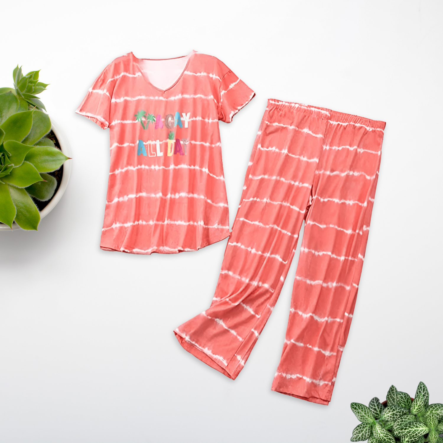 Casual Style Two Piece Sleep Set