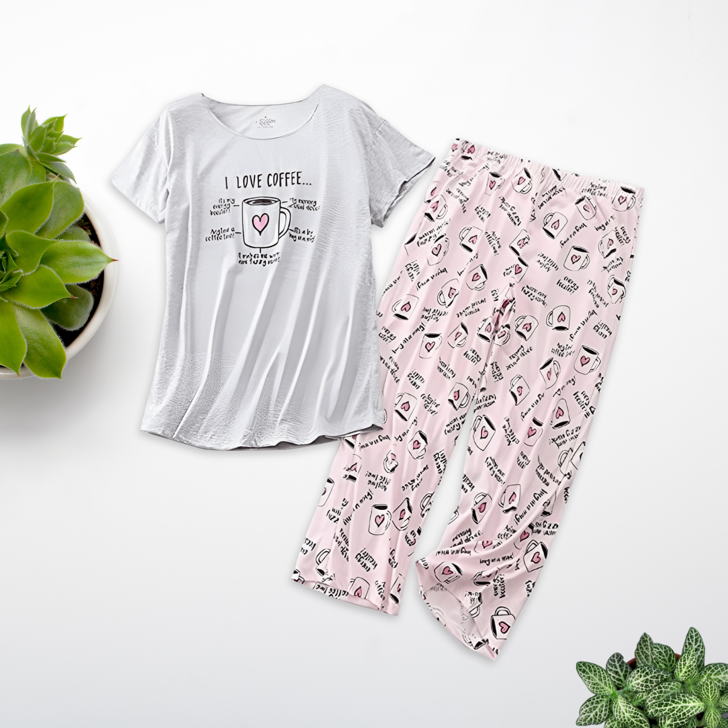 Casual Style Two Piece Sleep Set