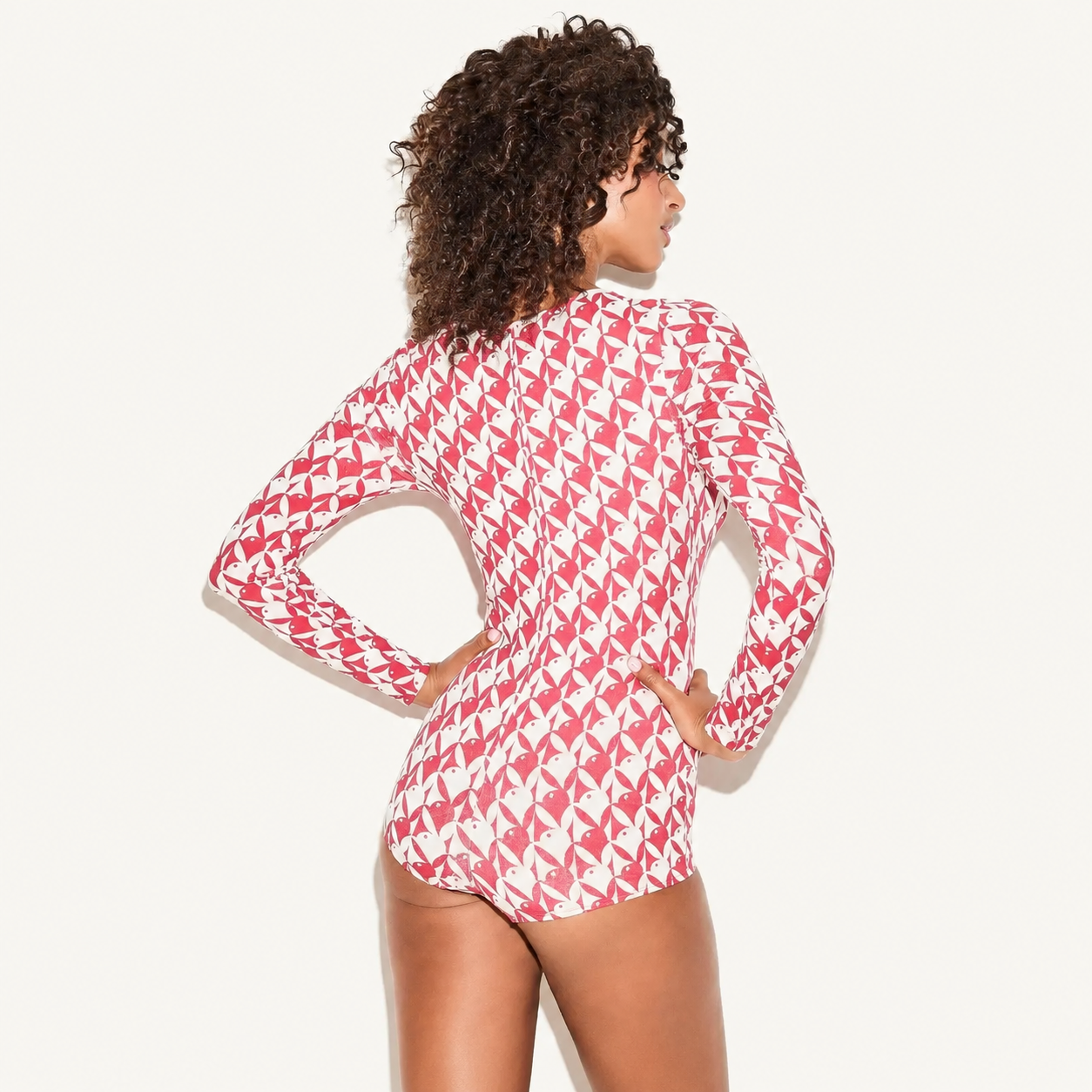 Button Front Fitted Long Sleeve Loungewear Romper For Women