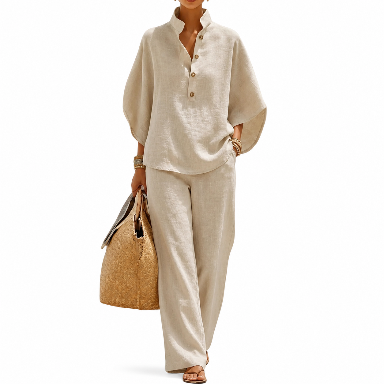 Loose Fit Lounge Pants Set For Women