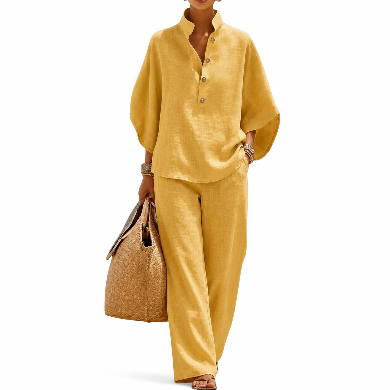 Loose Fit Lounge Pants Set For Women