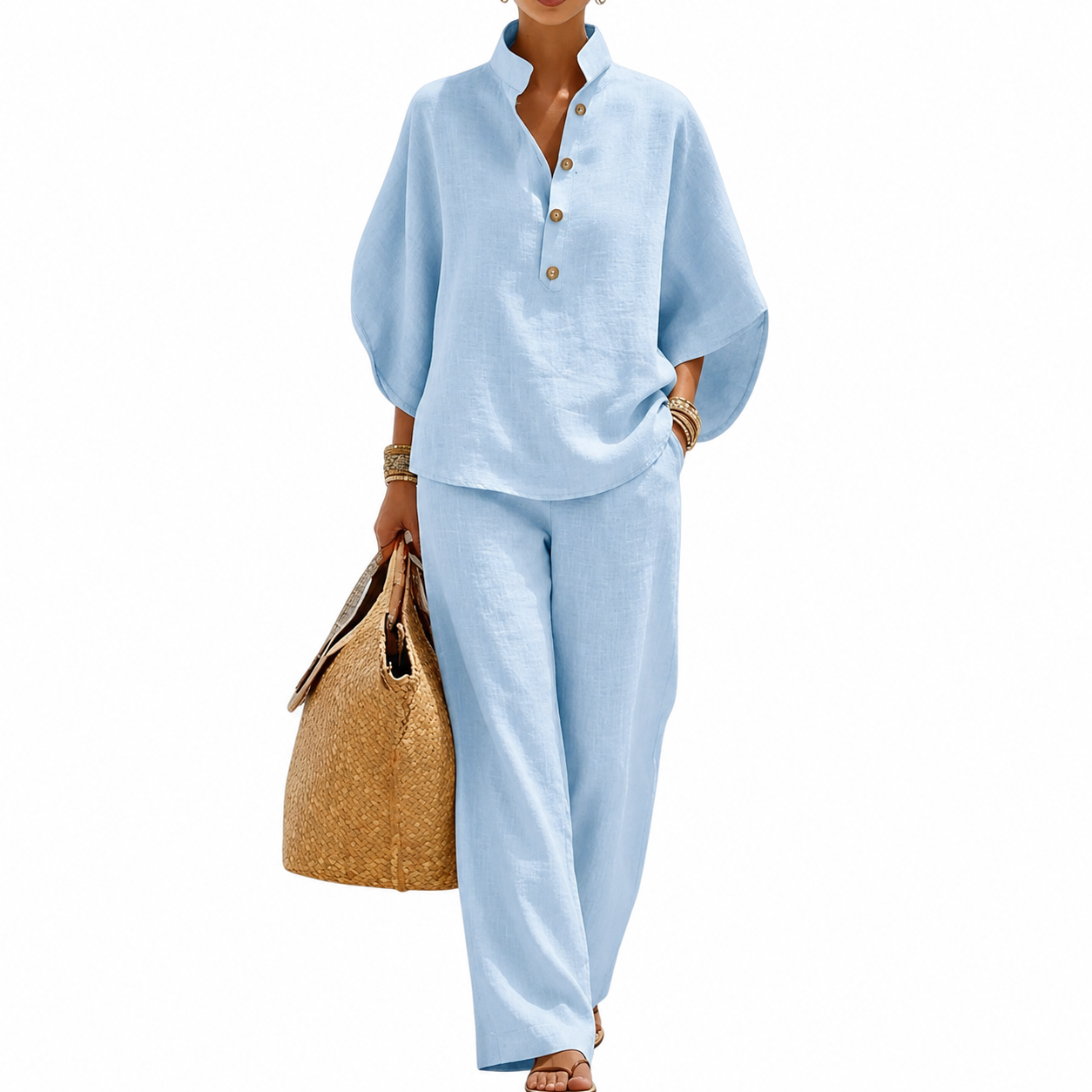 Loose Fit Lounge Pants Set For Women