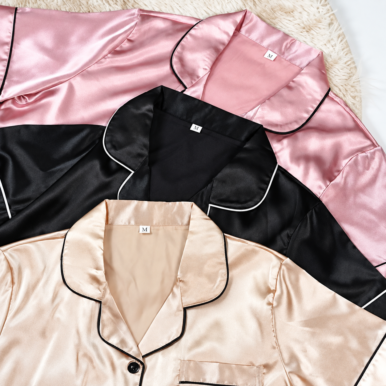 Pack of 6 Button Front Short Sleeve Pajama and Loungewear Set for Women