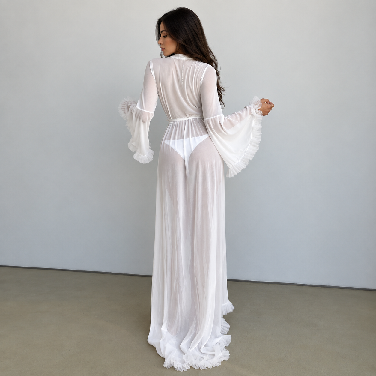 Soft Comfortable Mesh Sleeve Sleepwear For Women